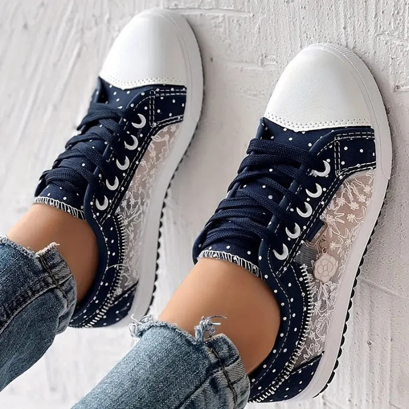 Stylish Women's Floral Detail Sneaker Spring Casual Fit