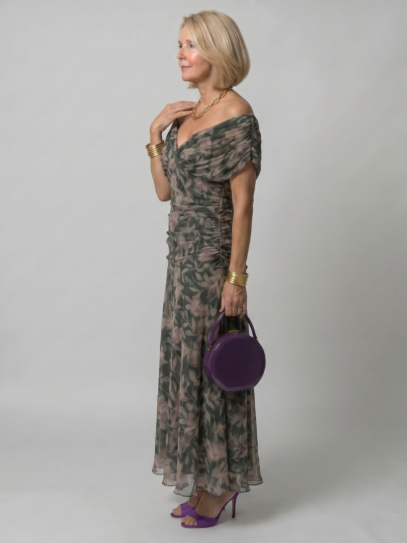 Elegant Flowy Midi Dress Sleeveless Summer Fit