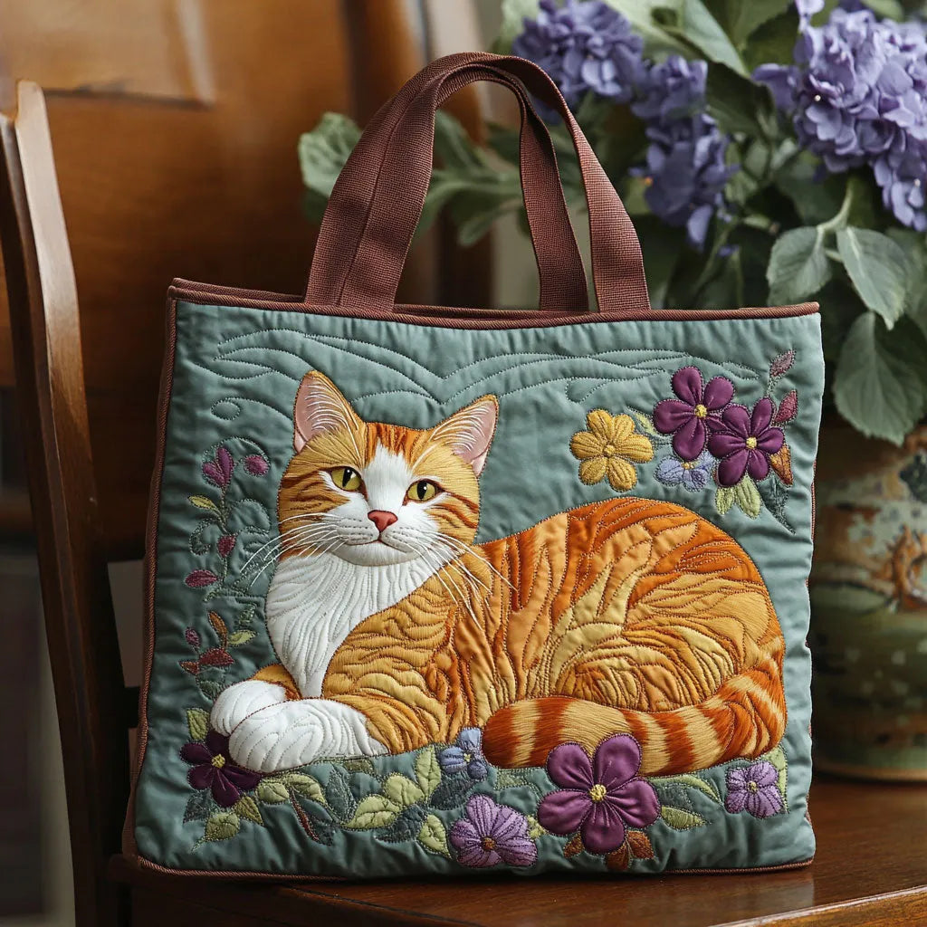 Stylish Handcrafted Cat-Motif Leather Handbag