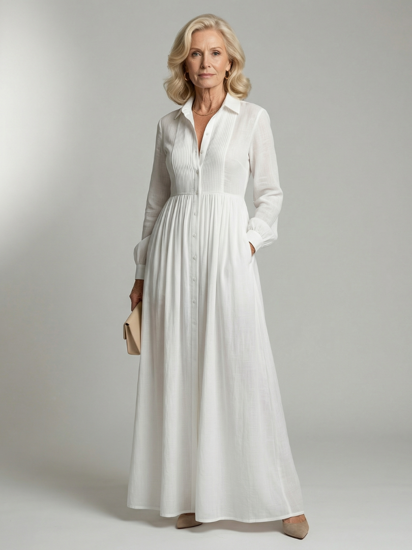 Relaxed Flowing Maxi Dress Lightweight Summer Knit