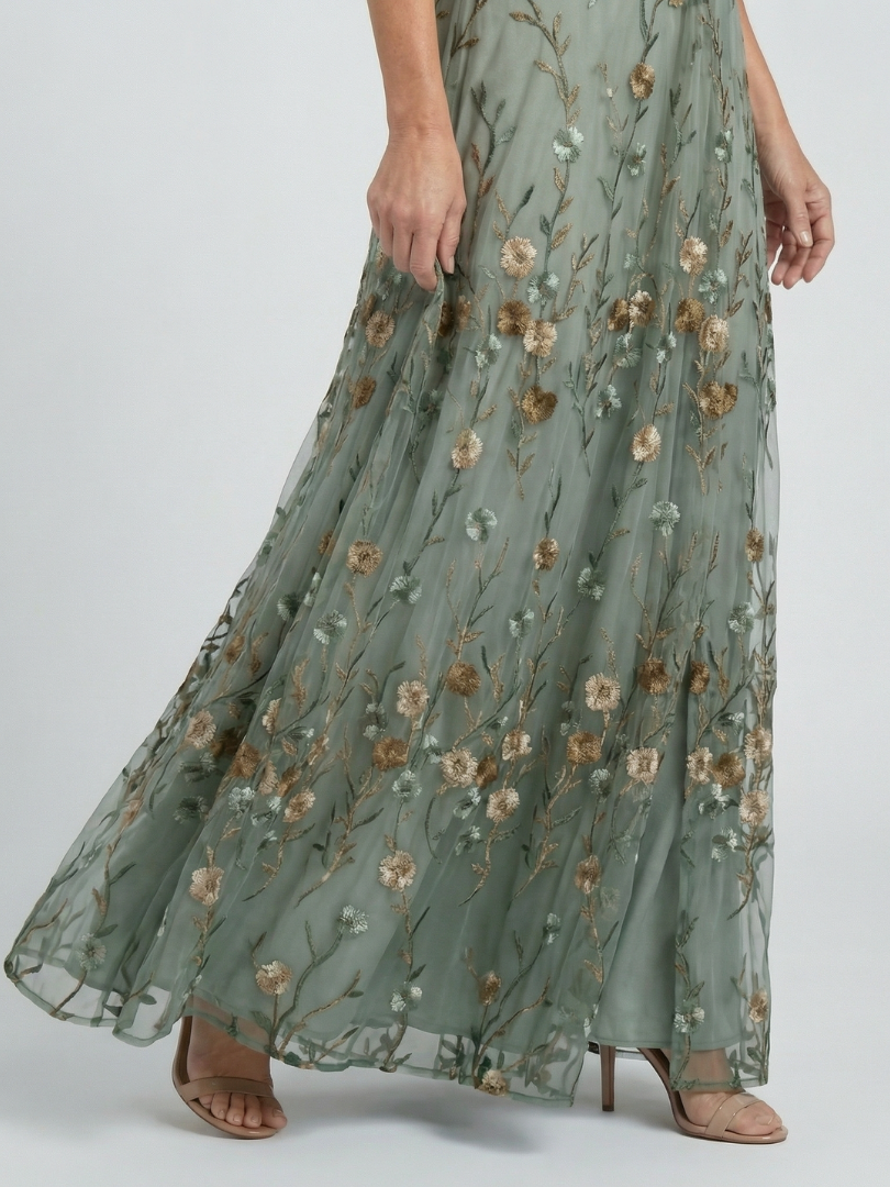 Elegant Halter Floral Maxi Dress Lightweight Summer Fit