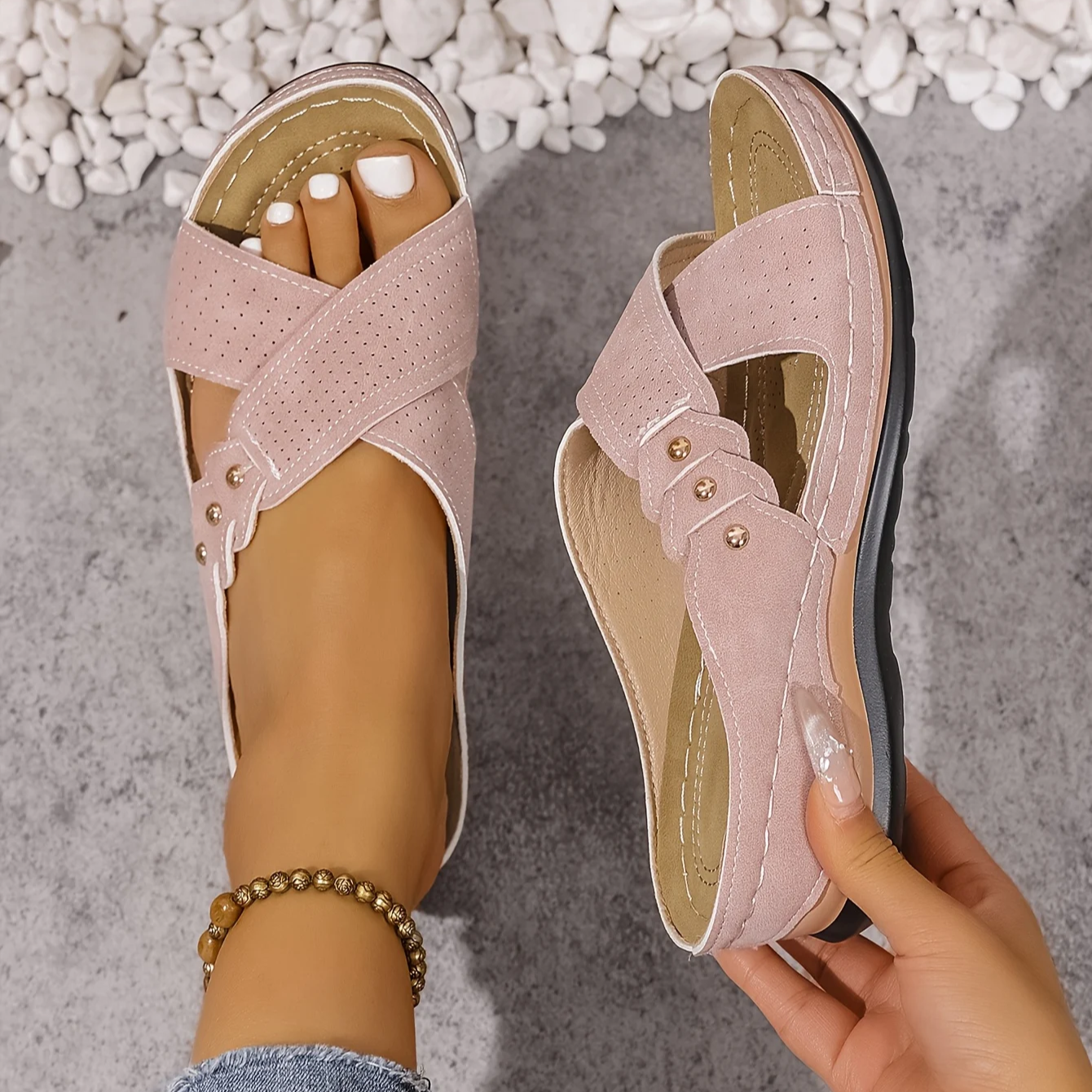 Relaxed Orthopedic Wedge Sandals with Arch Support for Summer