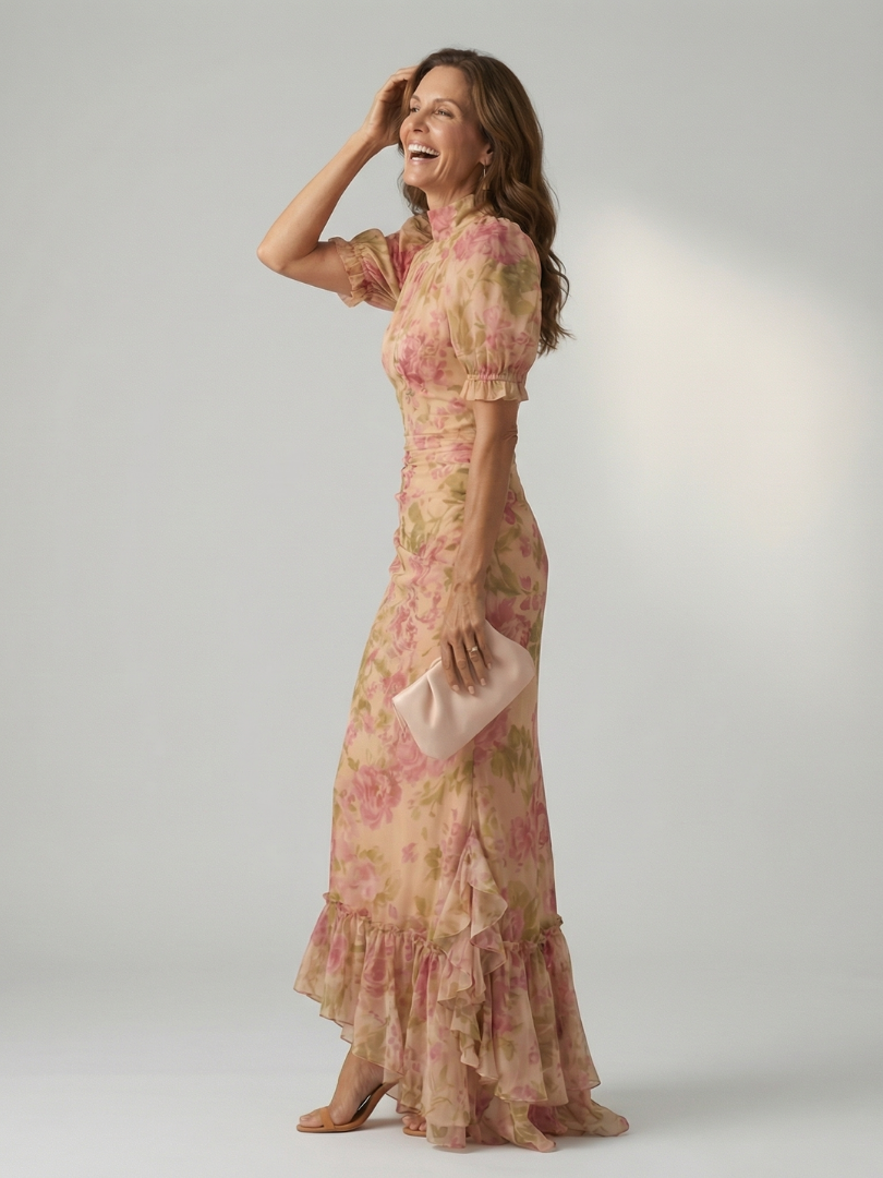 Elegant Turtleneck Maxi Dress Relaxed Fit Winter Knit