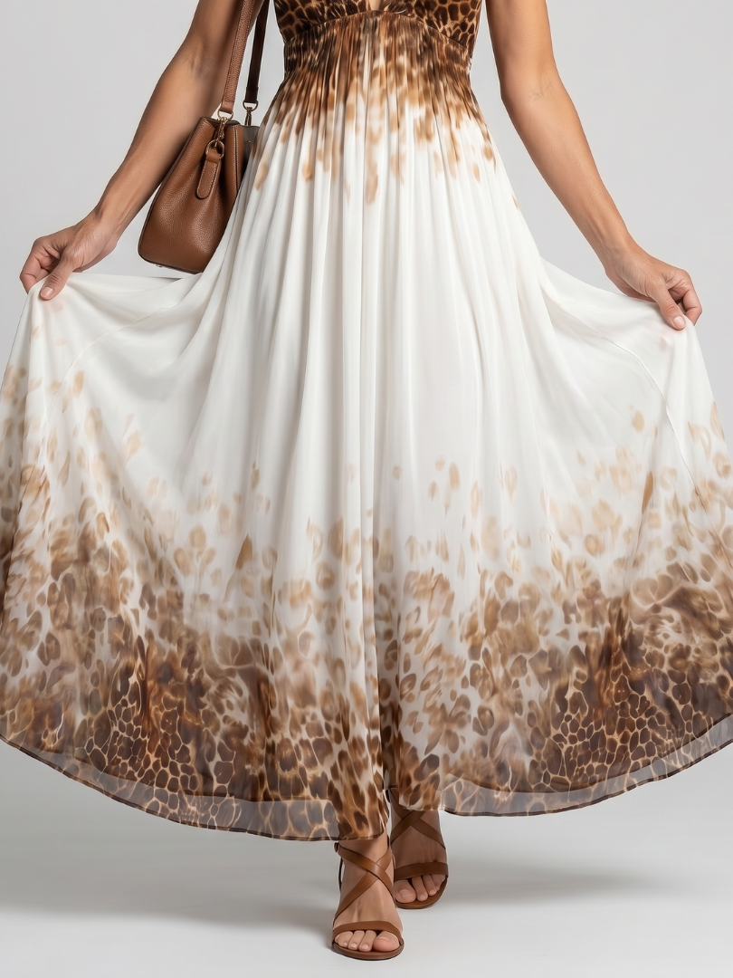 Elegant Pleated Midi Dress Lightweight Summer Fit