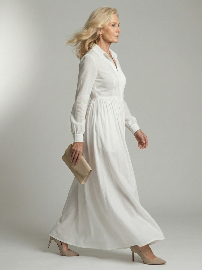 Relaxed Flowing Maxi Dress Lightweight Summer Knit