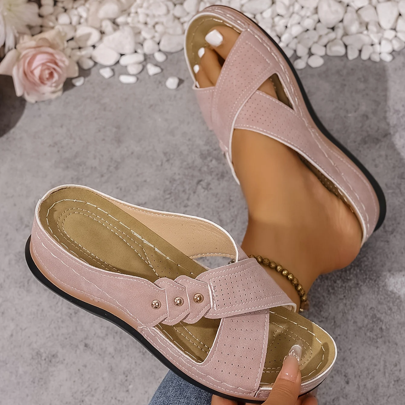 Relaxed Orthopedic Wedge Sandals with Arch Support for Summer