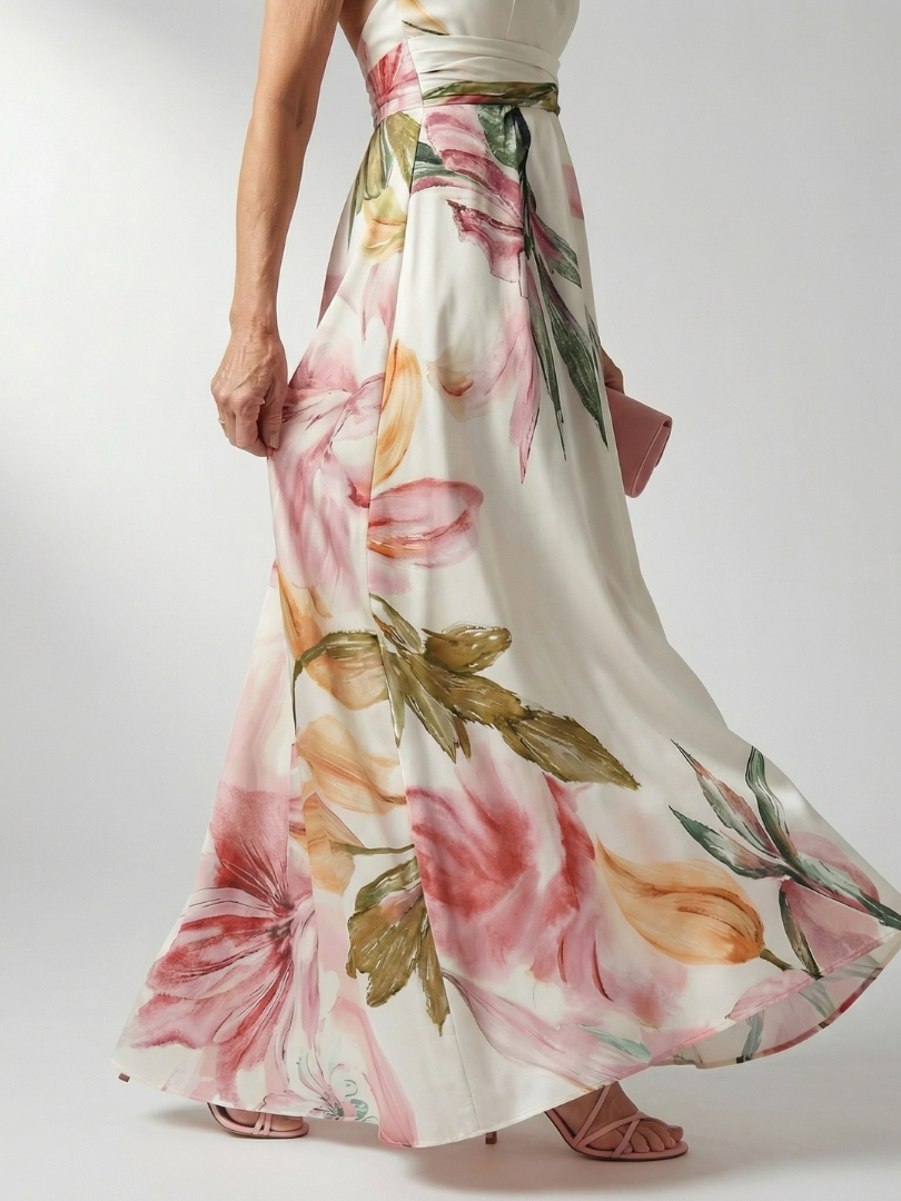 Elegant Floral Maxi Dress Lightweight Summer Fit