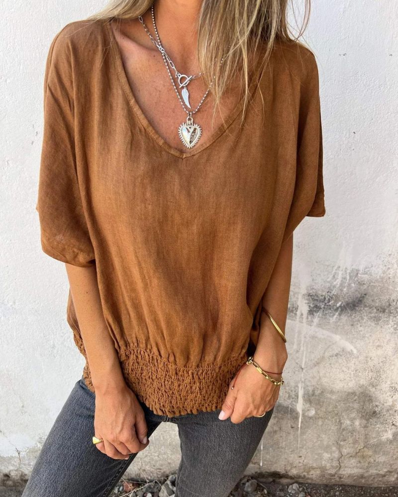 Relaxed Linen Summer Top Lightweight Breathable Fit