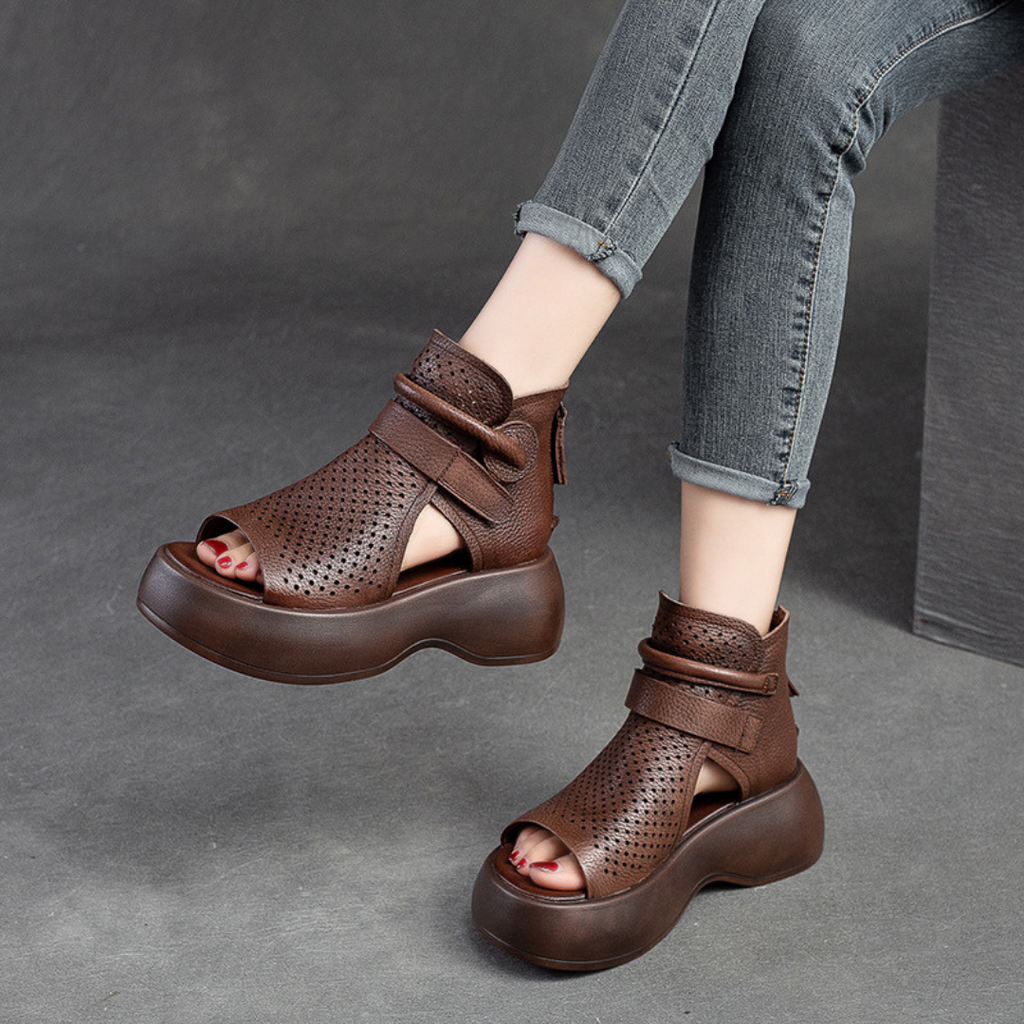 Elegant Leather Orthopedic Sandals Summer Supportive Fit