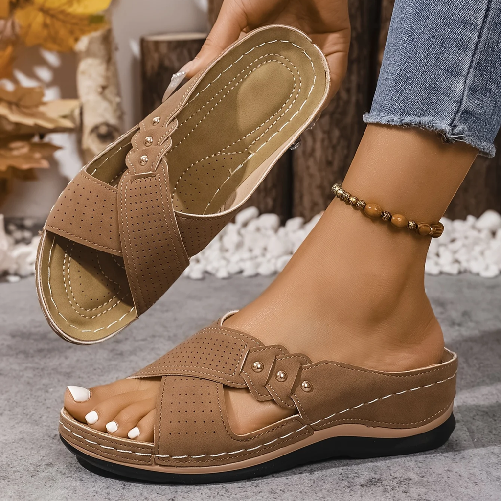 Relaxed Orthopedic Wedge Sandals with Arch Support for Summer