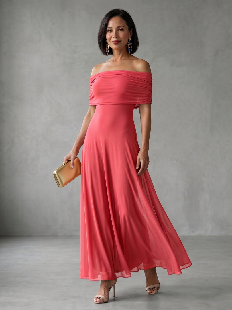 Elegant Draped Midi Dress Sleeveless Summer Fit