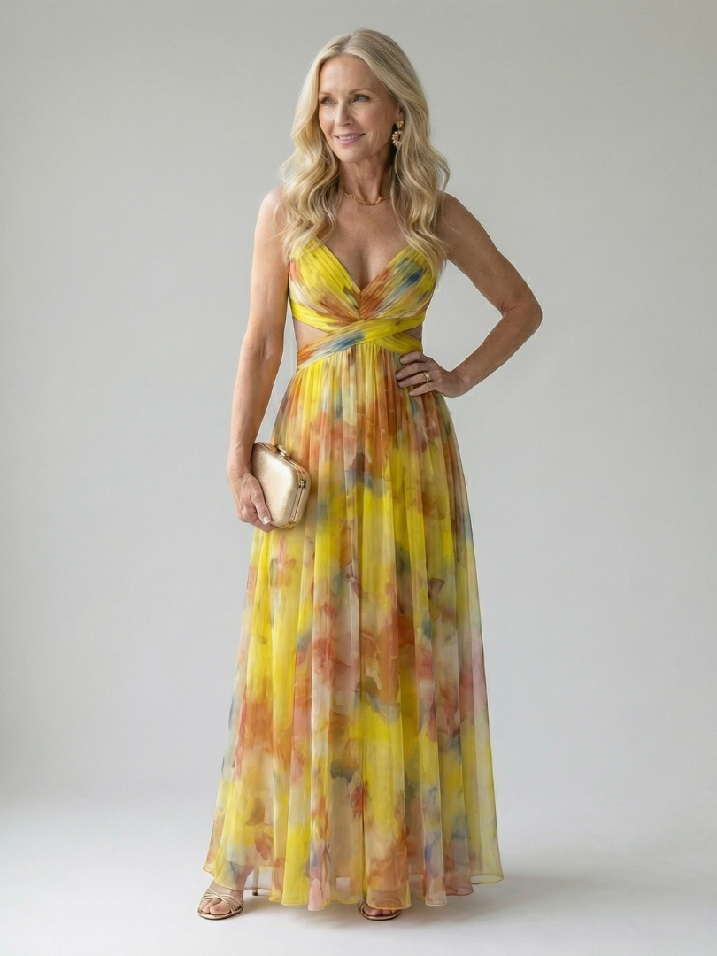 Elegant Soft Wrap Maxi Dress for Spring