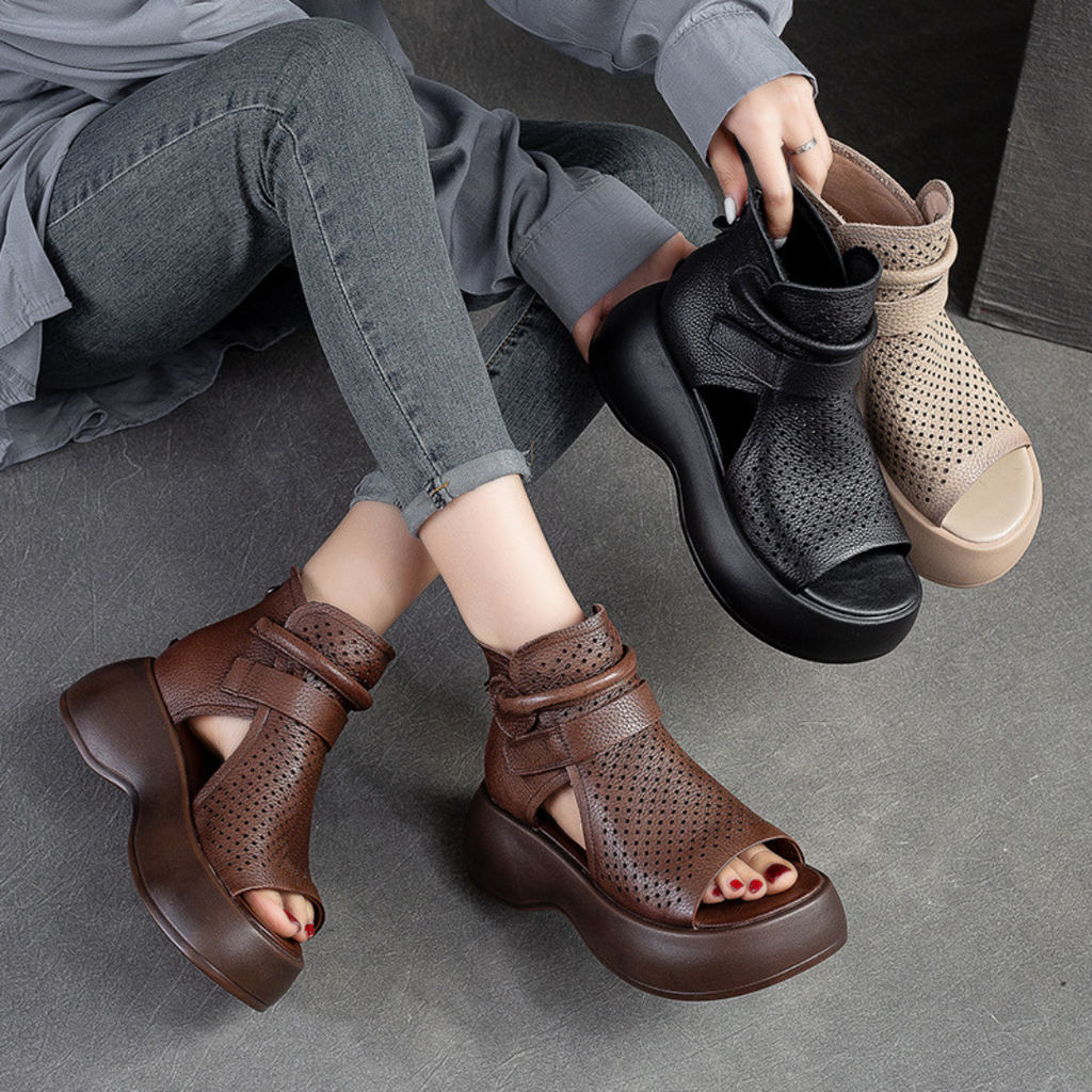 Elegant Leather Orthopedic Sandals Summer Supportive Fit