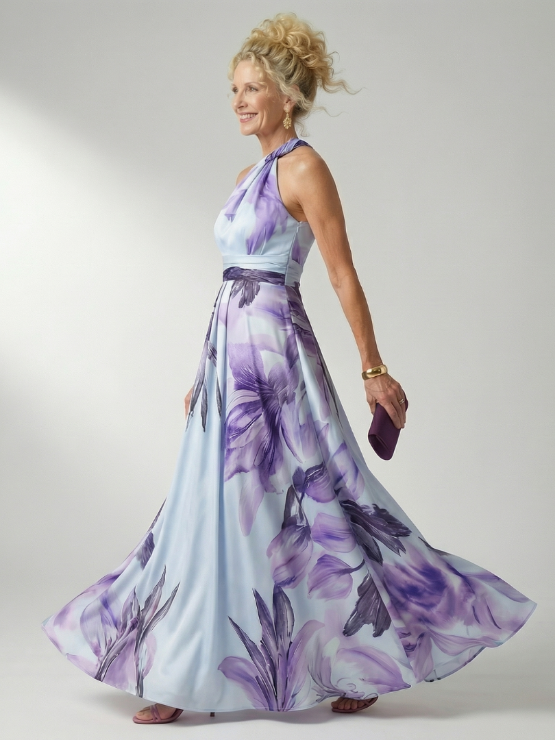 Elegant Floral Maxi Dress Lightweight Summer Fit