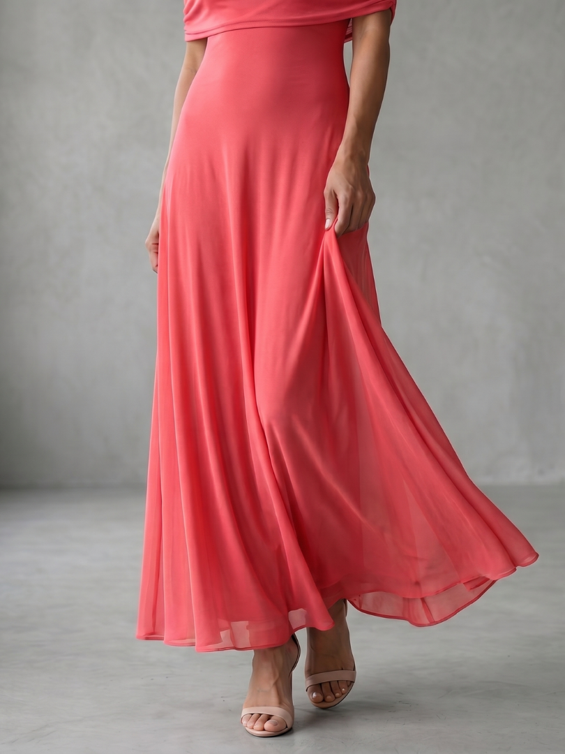 Elegant Draped Midi Dress Sleeveless Summer Fit