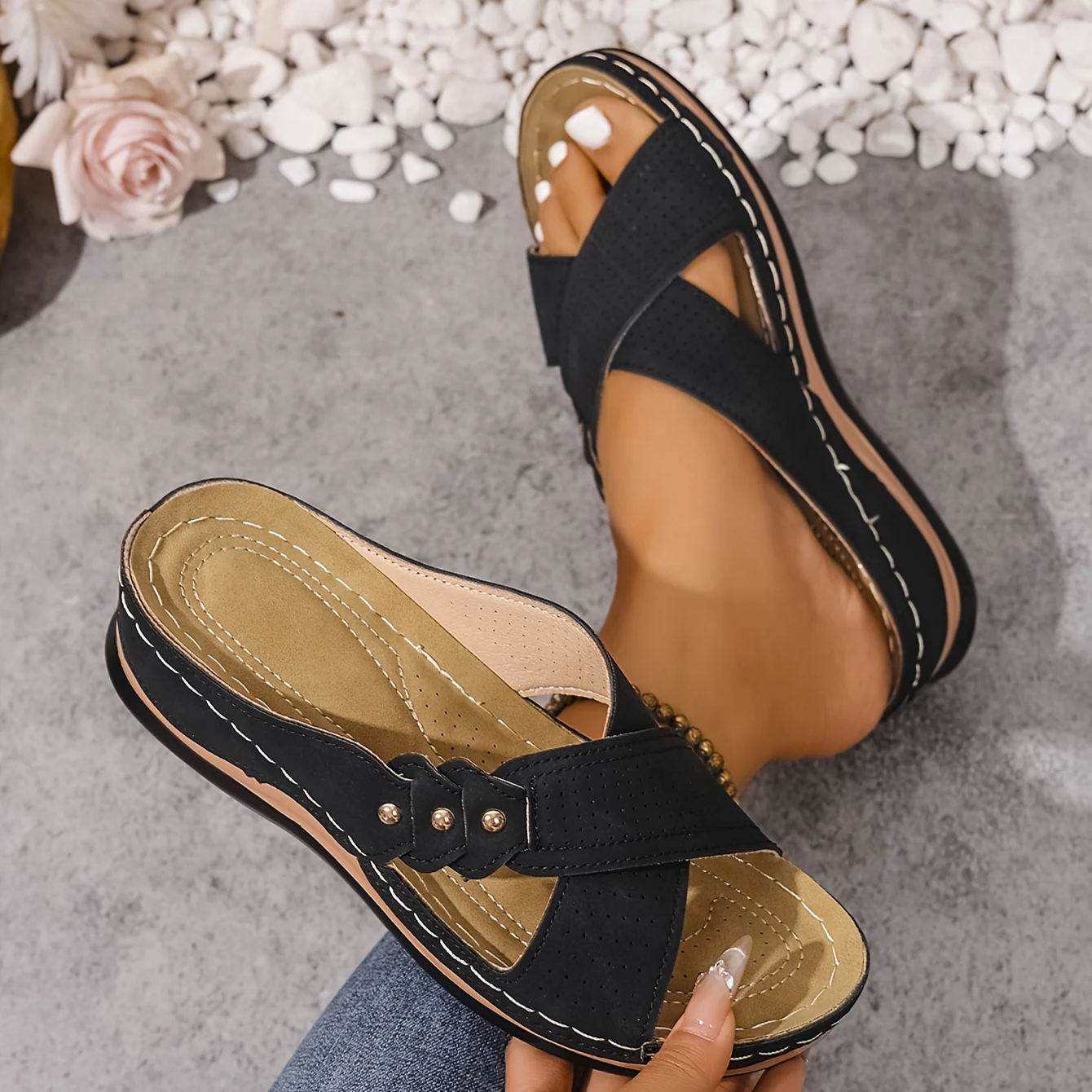 Relaxed Orthopedic Wedge Sandals with Arch Support for Summer