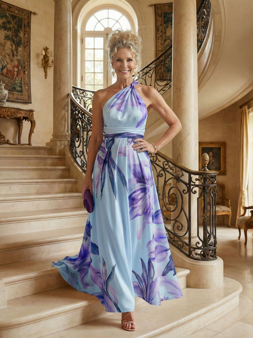 Elegant Floral Maxi Dress Lightweight Summer Fit
