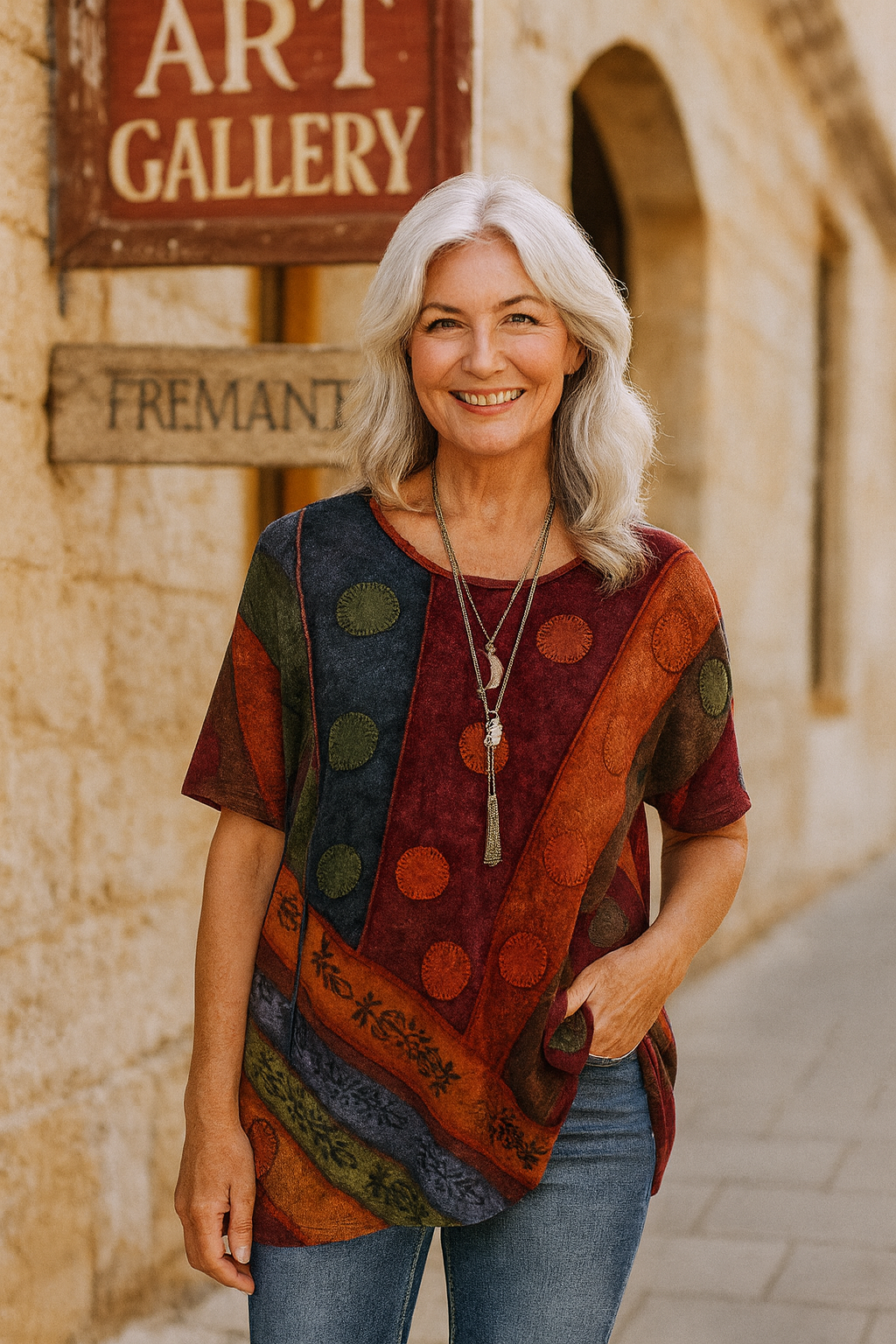 Relaxed Flowing Summer Top Lightweight Woven Fit