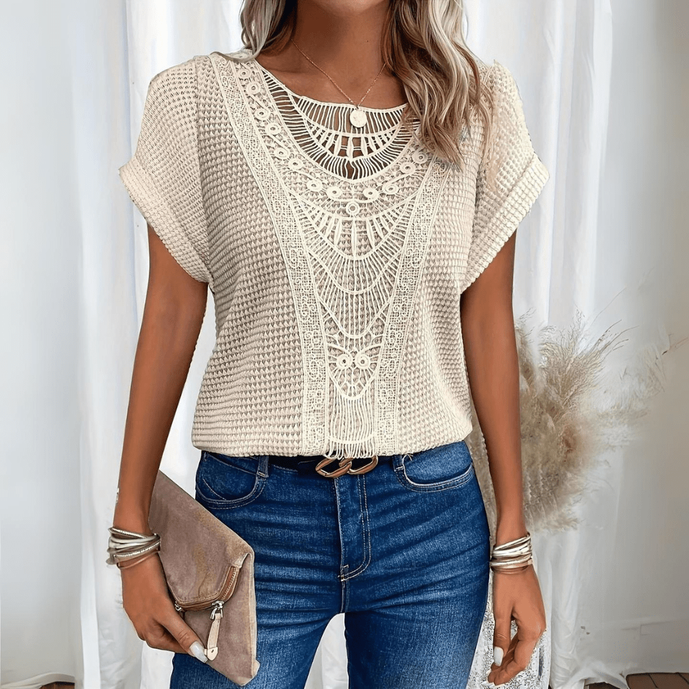 Stylish Relaxed-Fit Summer Linen Top