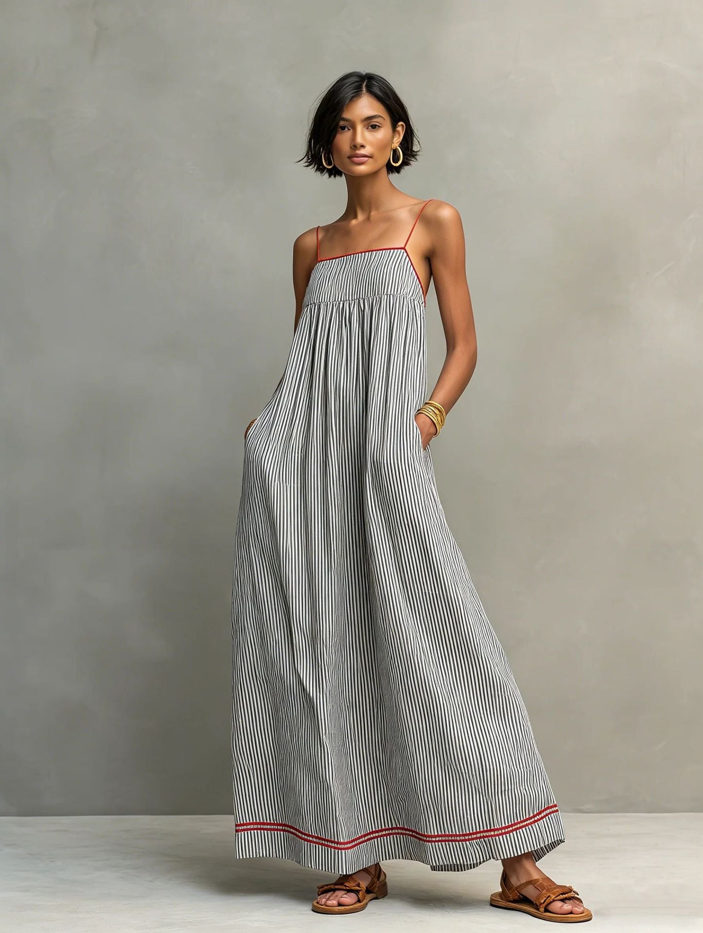 Elegant Sleeveless Maxi Dress Lightweight Summer Fit