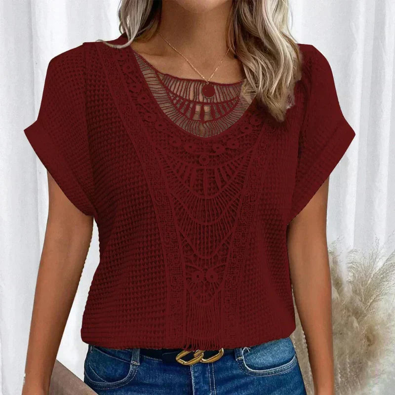 Stylish Relaxed-Fit Summer Linen Top