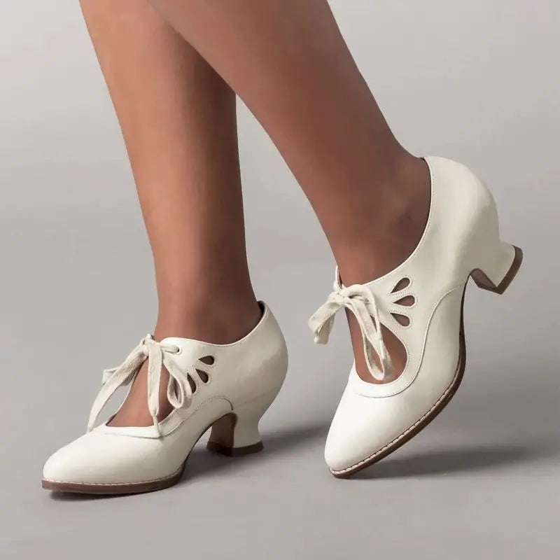 Elegant Leather Orthopedic Heeled Sandal Summer Comfort Fit