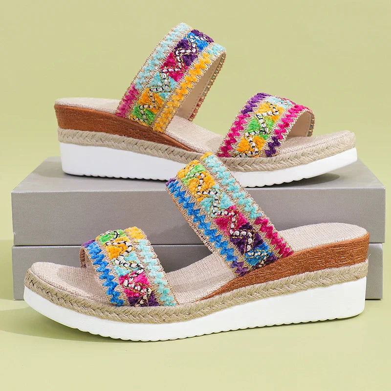 Stylish Women's Slip-On Sandals Summer Lightweight Comfort Fit