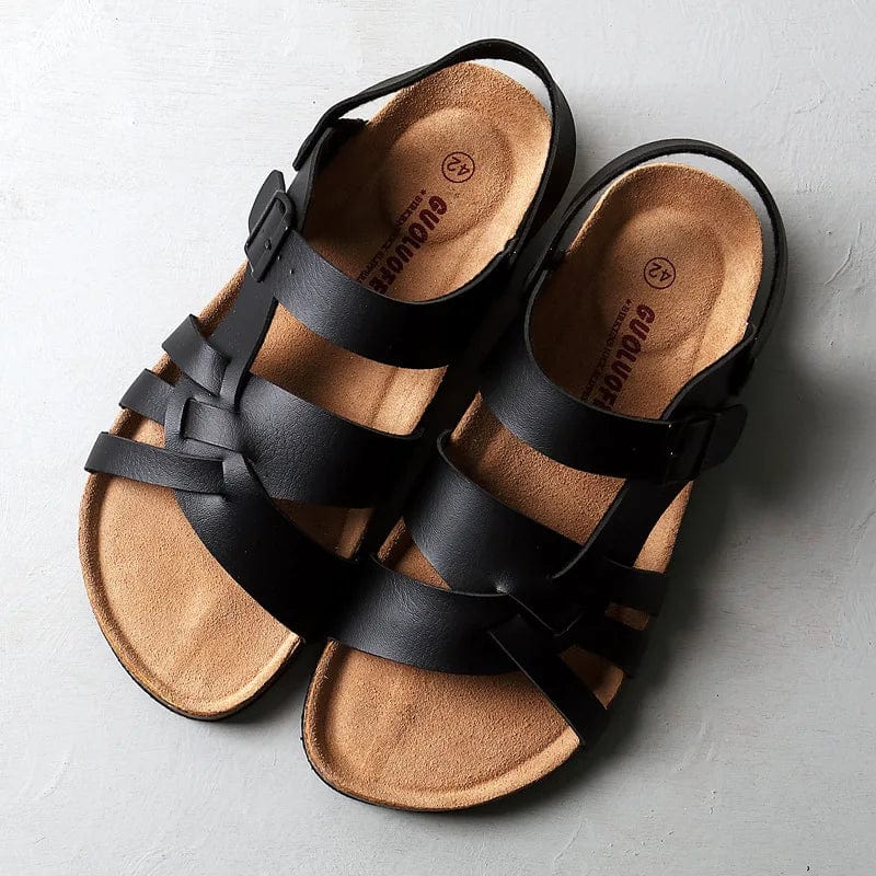 Relaxed Summer Leather Sandal Slip-On Fit