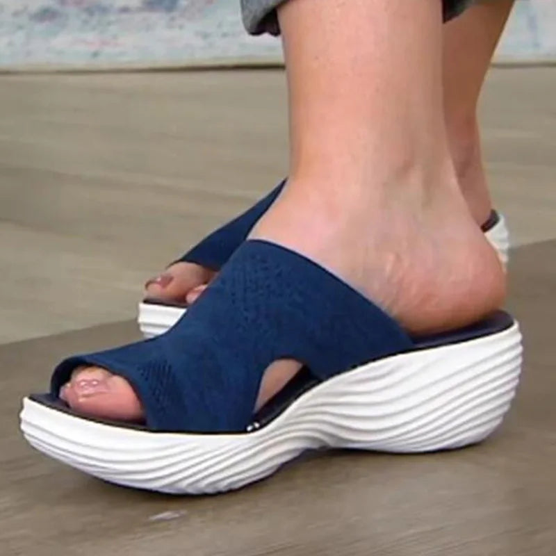Elegant Women's Stretch Orthopedic Slide Summer Sandal