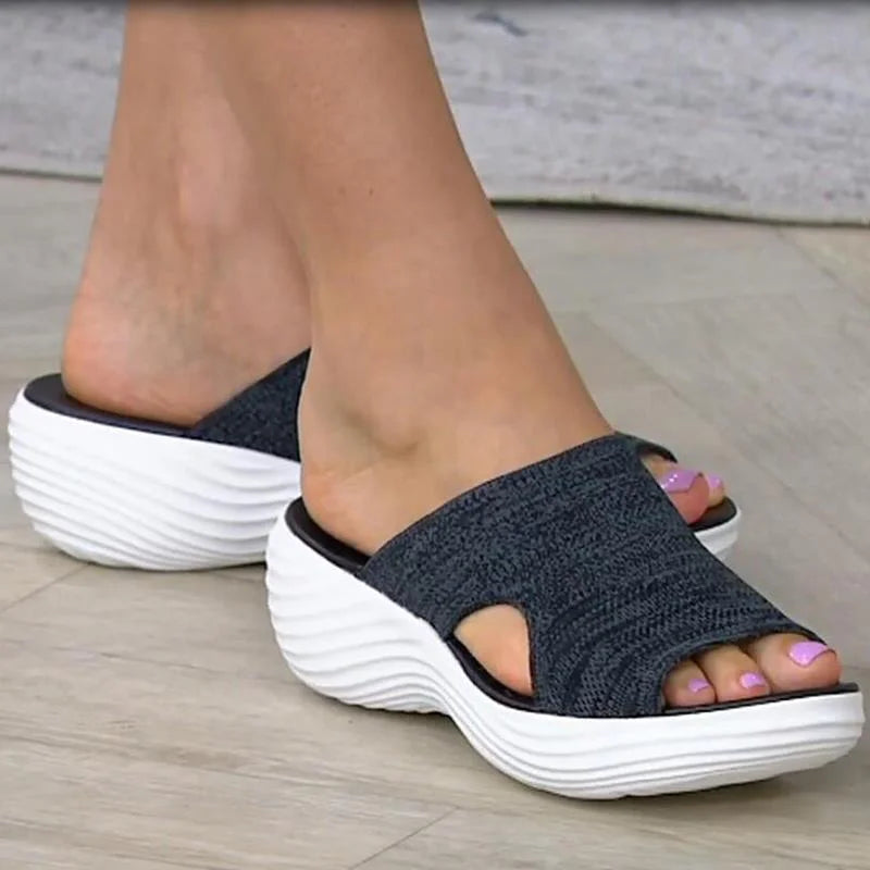 Elegant Women's Stretch Orthopedic Slide Summer Sandal