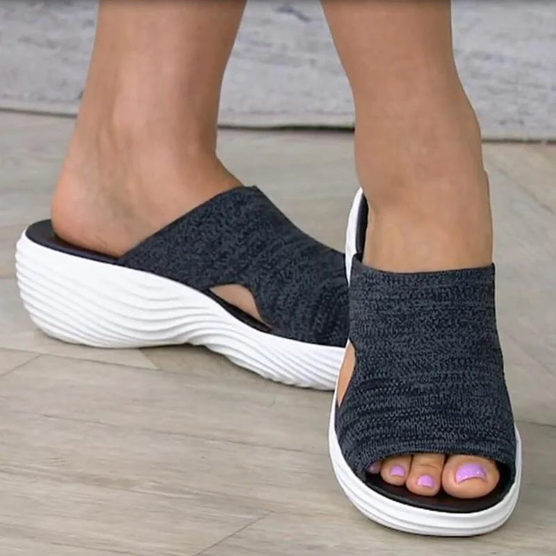 Elegant Women's Stretch Orthopedic Slide Summer Sandal