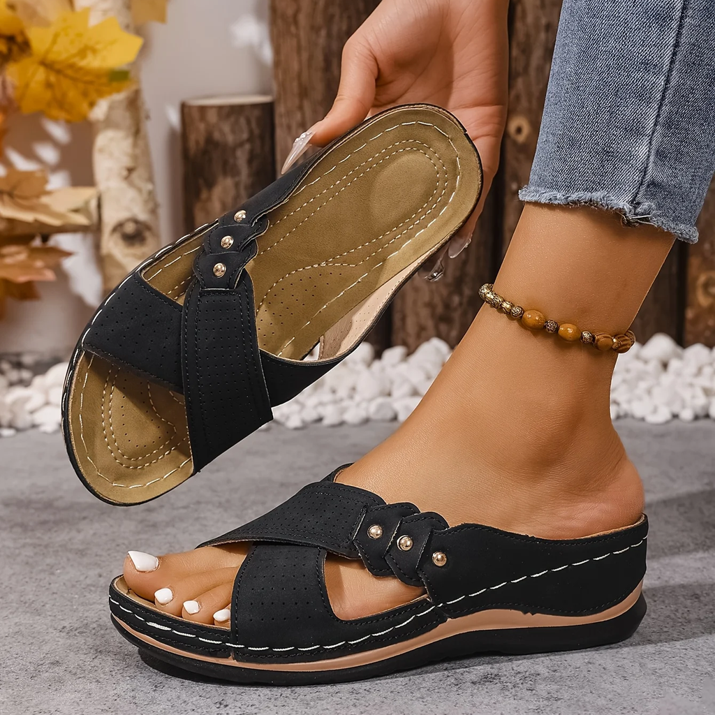 Relaxed Orthopedic Wedge Sandals with Arch Support for Summer