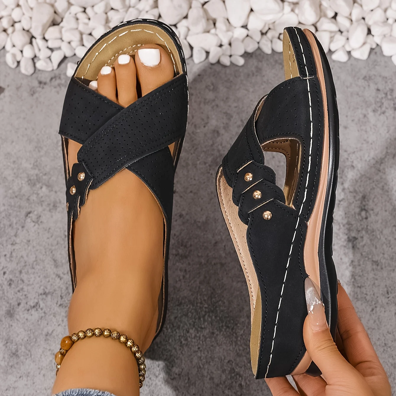 Relaxed Orthopedic Wedge Sandals with Arch Support for Summer