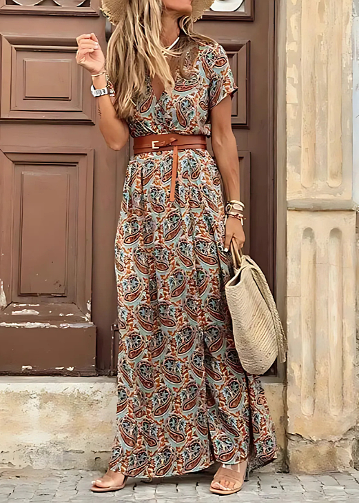 Relaxed Bohemian Maxi Dress Lightweight Summer Fit