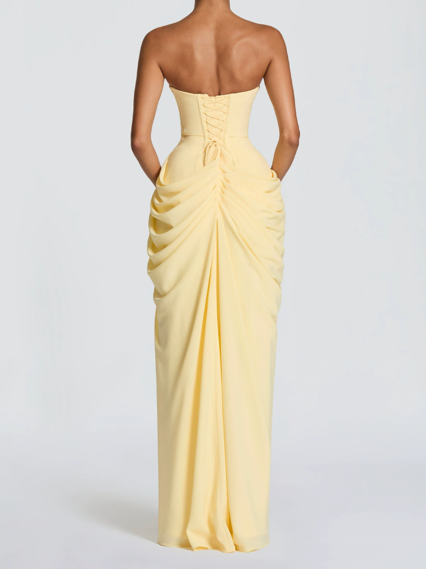 Elegant Flowy Maxi Evening Dress Summer Occasion Wear