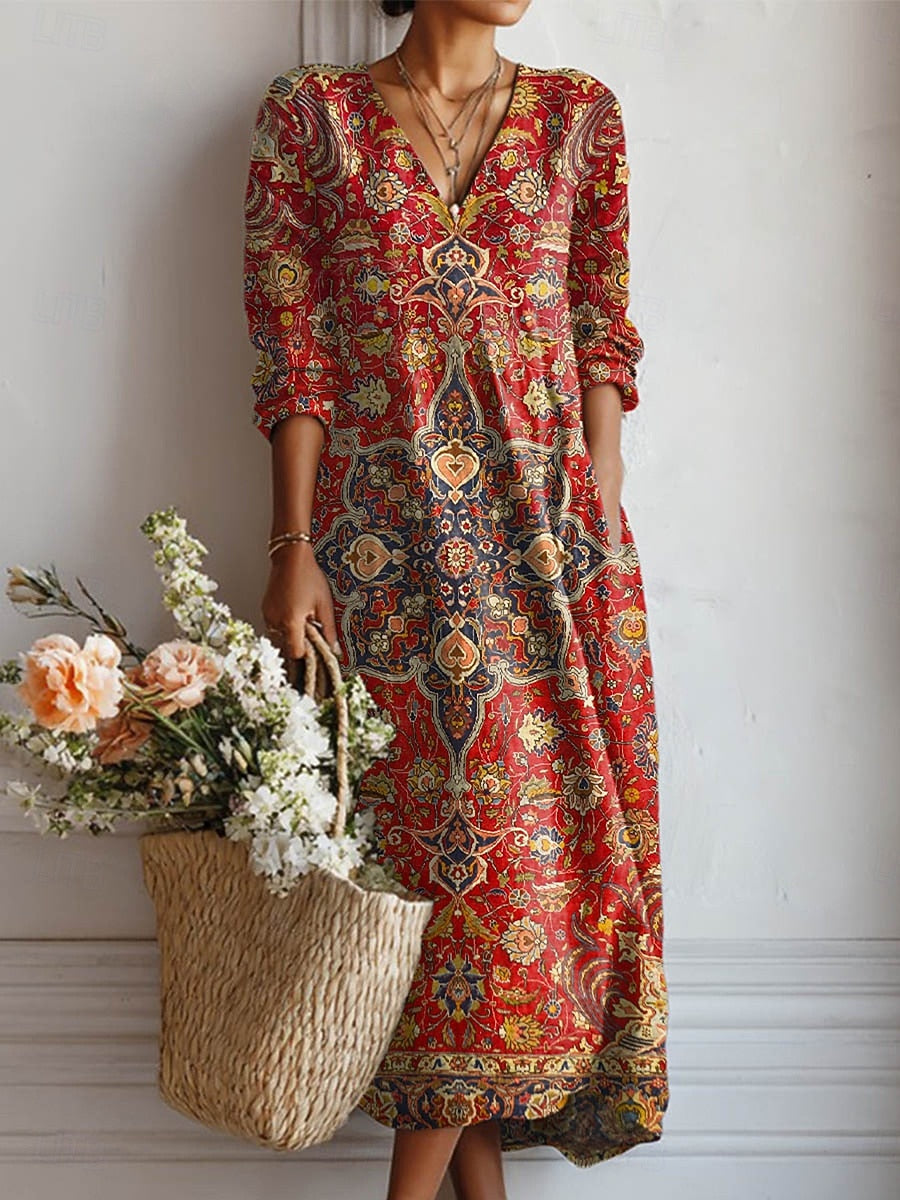 Relaxed Everyday Jersey Stretch Midi Dress Spring