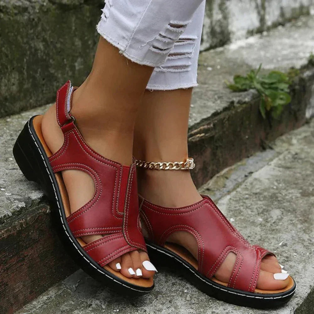 Relaxed Leather Orthopedic Summer Sandals