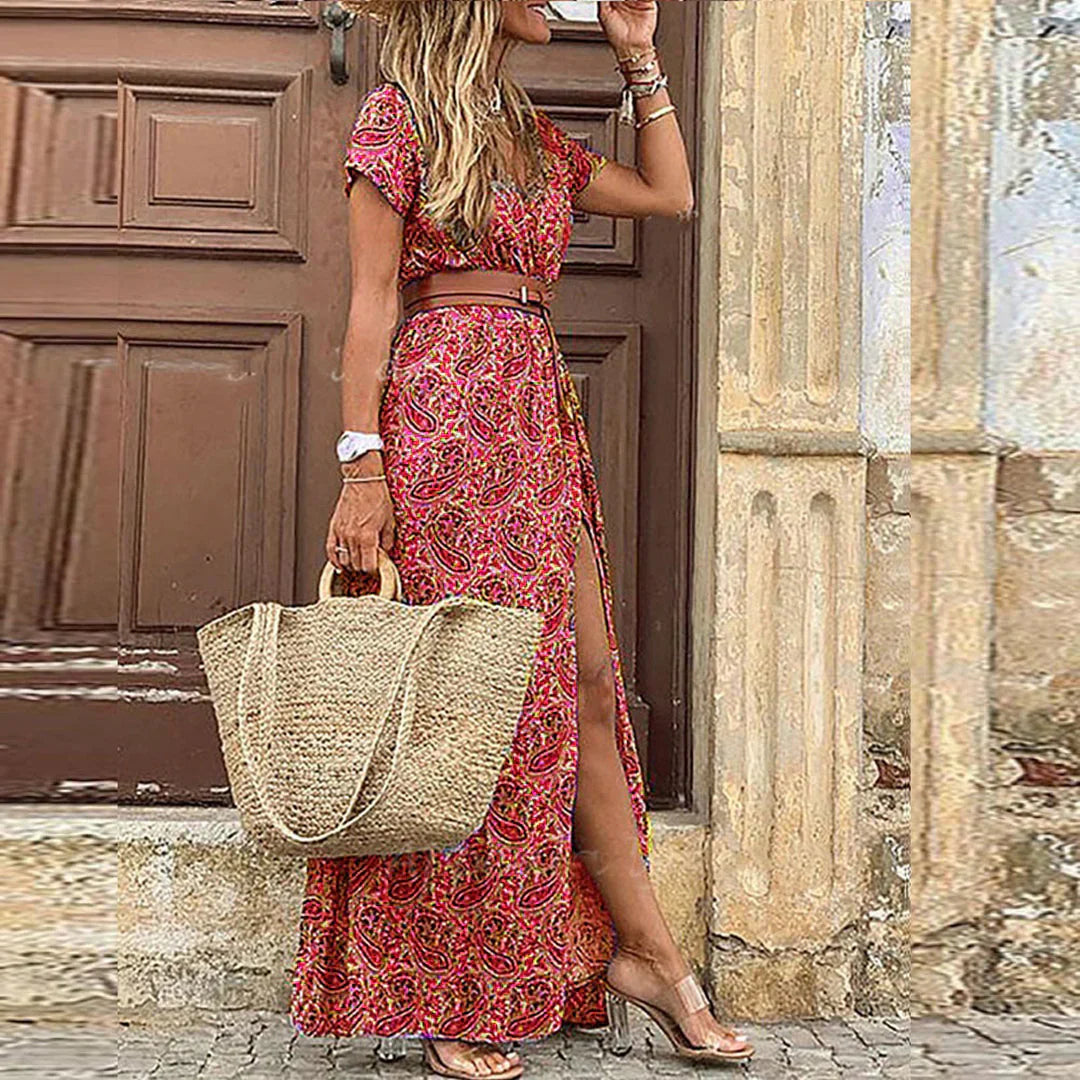 Relaxed Bohemian Maxi Dress Lightweight Summer Fit